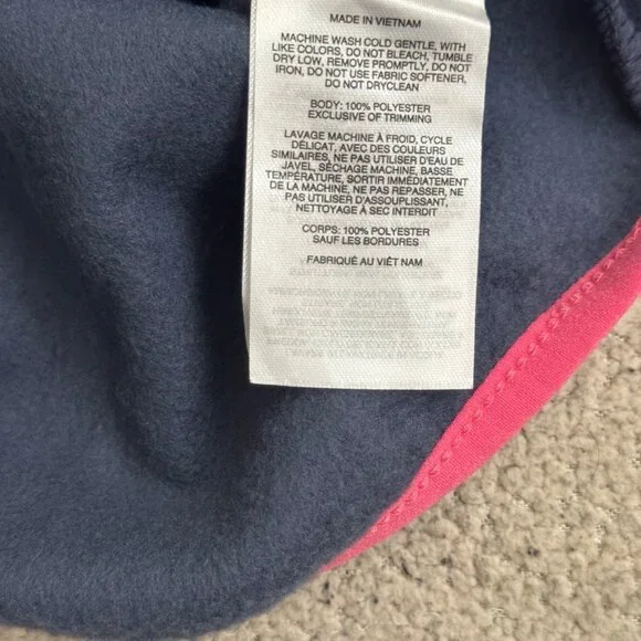 Columbia Womens XS Fleece Pullover Nocturnal & Camellia Rose Half Snap Closure - Picture 6 of 13